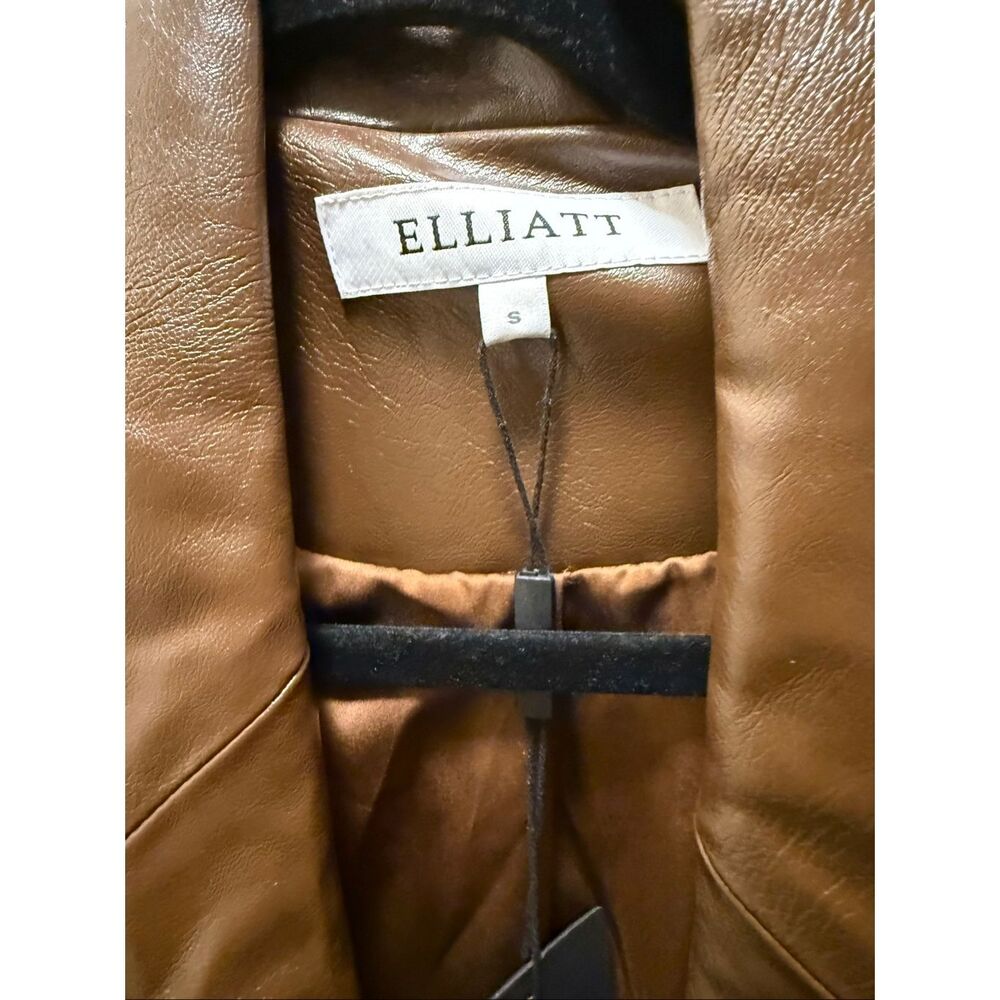 ELLIATT Vegan Leather Fringe Suit Set – Brown Blazer & Maxi Skirt size S NWT - Picture 11 of 11